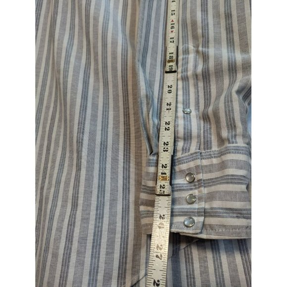 Vintage Flying R Ruddock Pearl Snap Western Shirt Men's 13 38 Extra Long Tail - Picture 5 of 7
